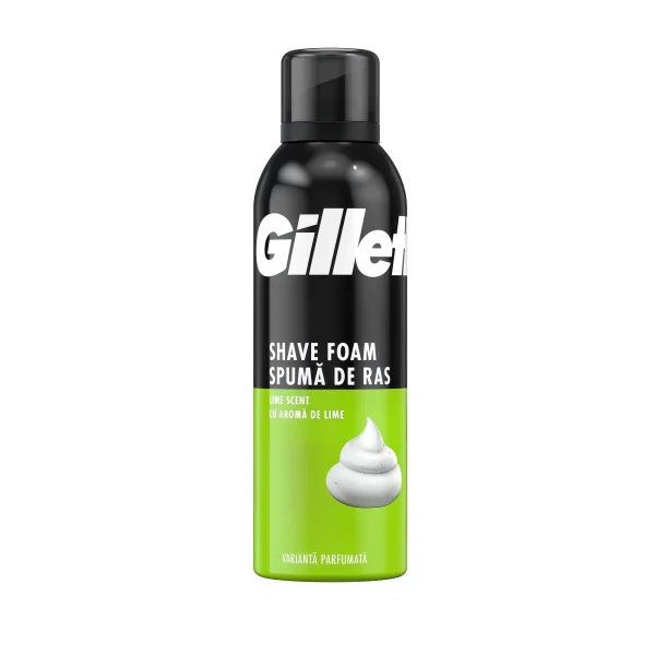 فوم اصلاح مردانه رایحه لیمو مدل Lime Scent سبز ژیلت